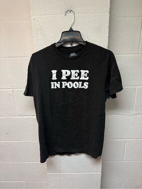Black Graphic Tee - I PEE IN POOLS